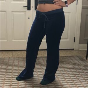 Dark blue juicy velour track pants size petite